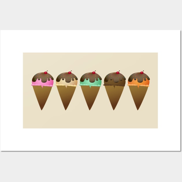 Ice Cream Pals Wall Art by Punderstandable